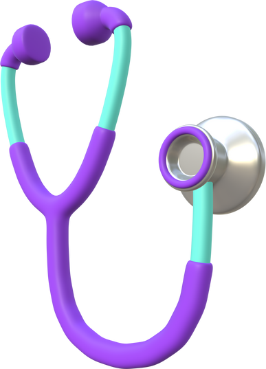 3D Stethoscope Illustration Side View